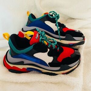 NFL Triple S Sneakers with Red, Black, and Green
